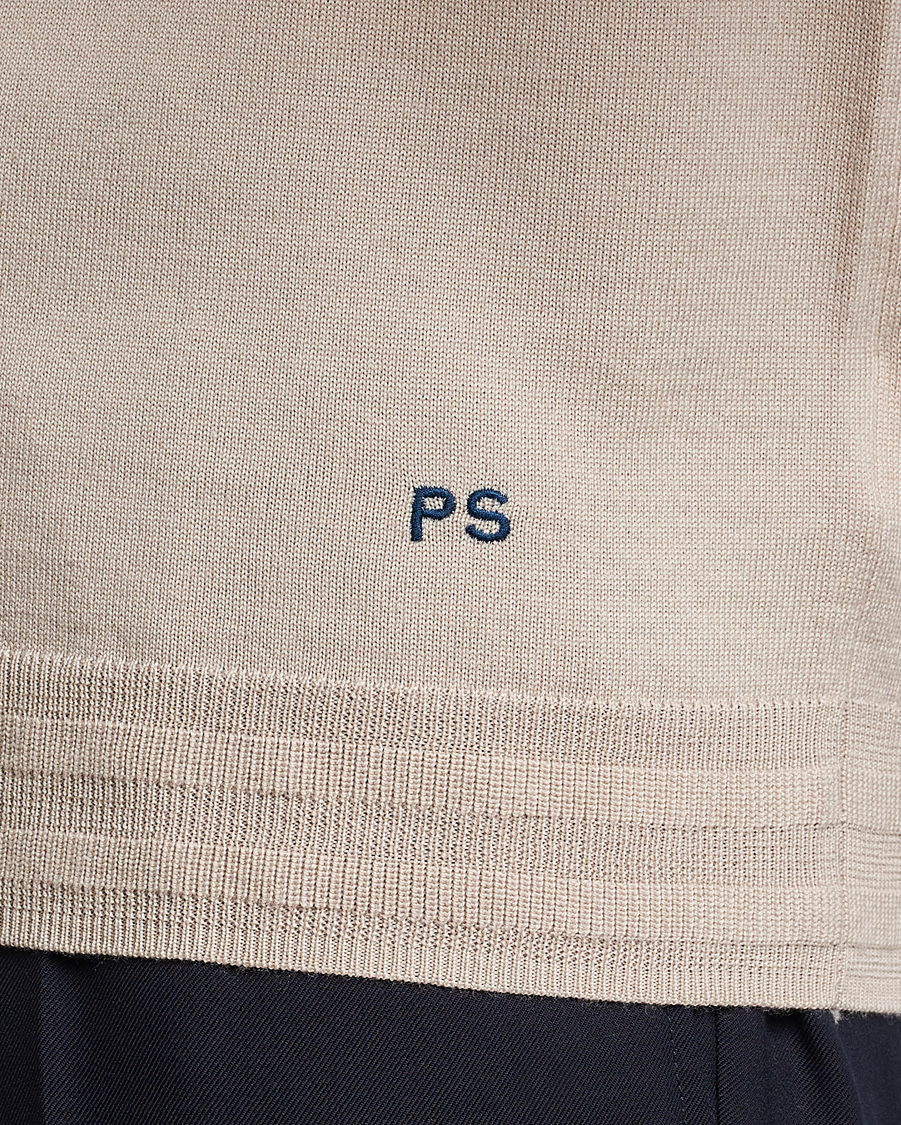 Herr | Tröjor | PS Paul Smith | Merino Wool Polo Brown