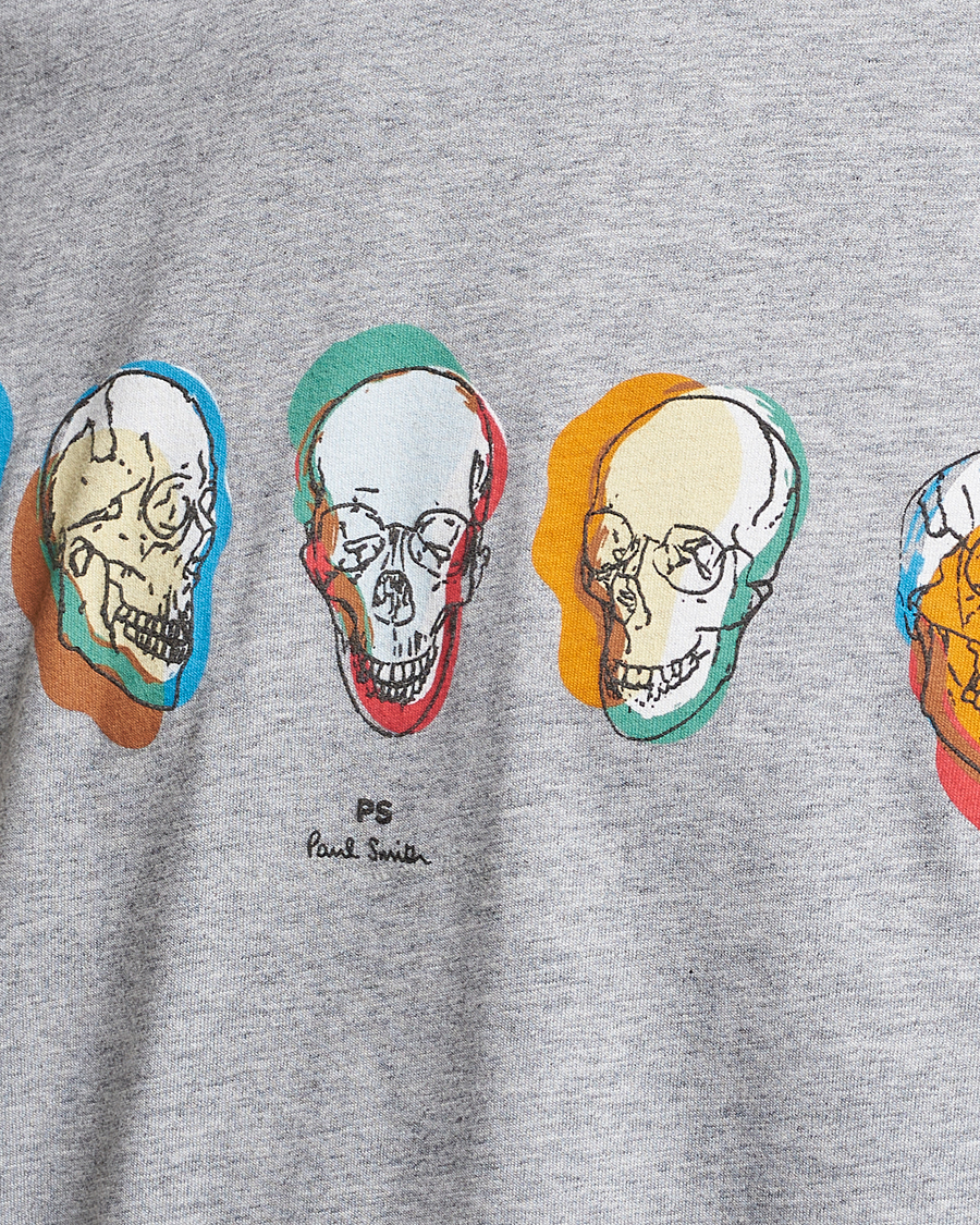 Herr | T-Shirts | PS Paul Smith | Organic Cotton Skull T-Shirt Grey