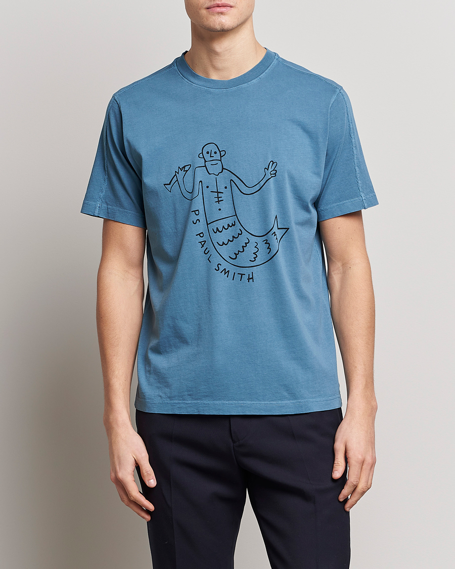Herr | Paul Smith | PS Paul Smith | Organic Cotton Manmaid T-Shirt Blue