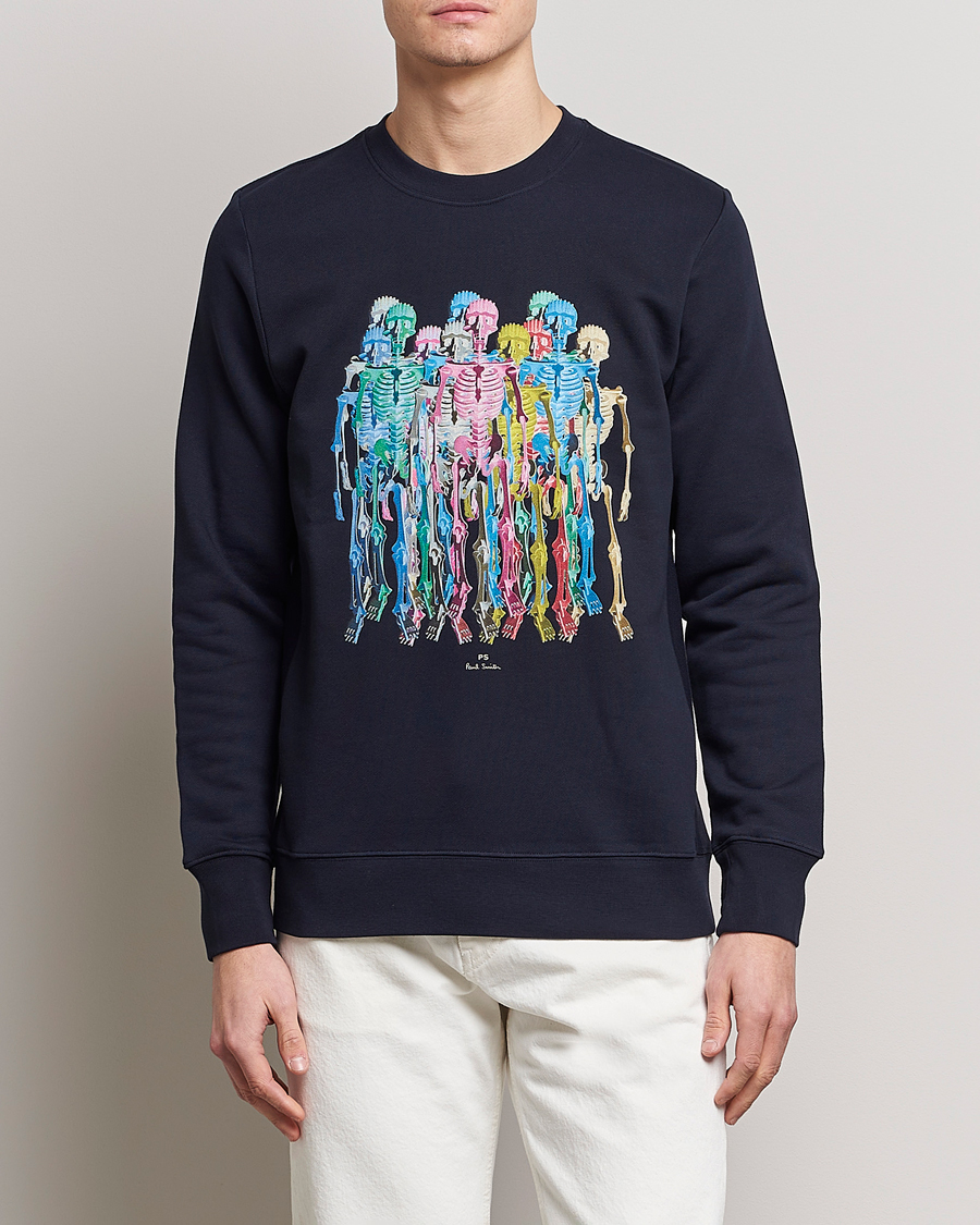 Herr | PS Paul Smith | PS Paul Smith | Organic Cotton Skeleton Sweatshirt Blue