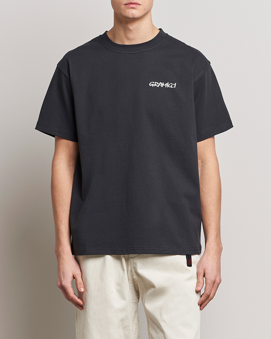 Herr | Gramicci | Gramicci | Organic Cotton Flower T-Shirt Vintage Black