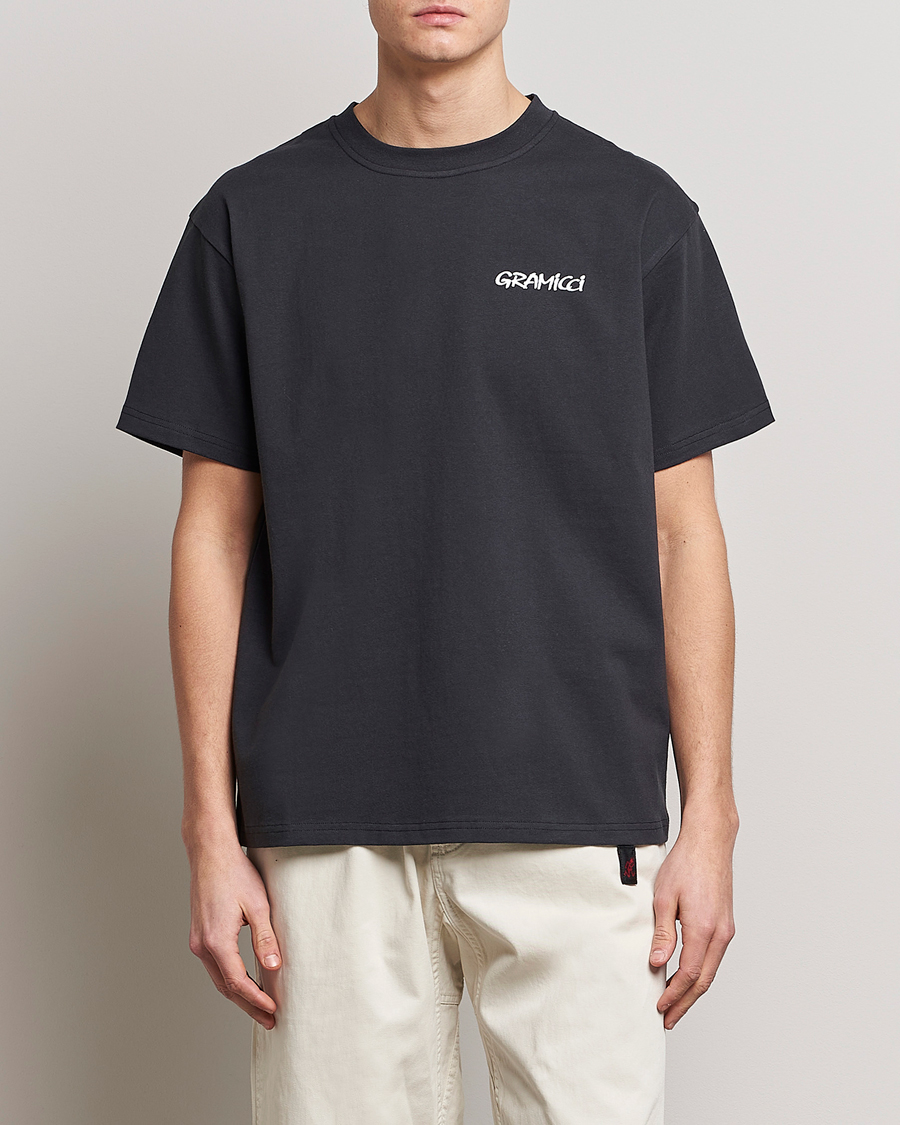 Herr | T-Shirts | Gramicci | Organic Cotton Flower T-Shirt Vintage Black
