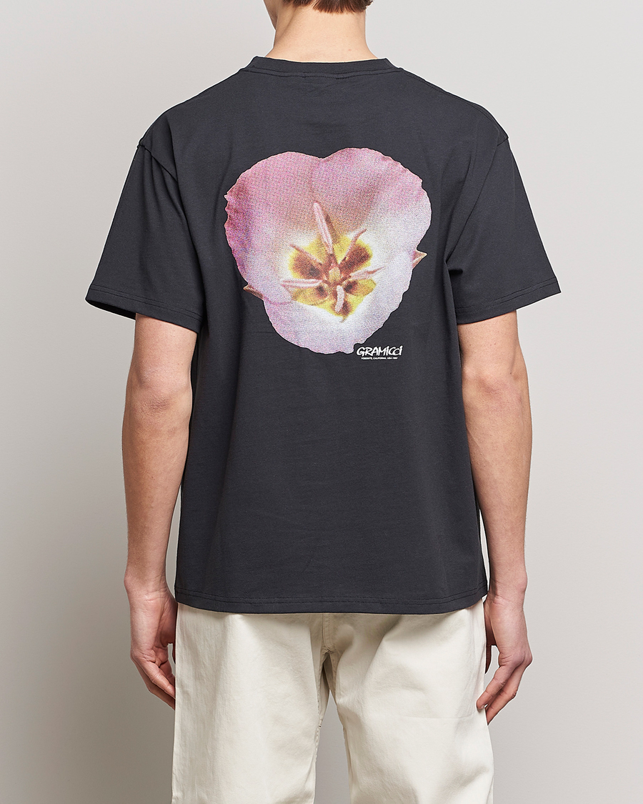 Herr | T-Shirts | Gramicci | Organic Cotton Flower T-Shirt Vintage Black