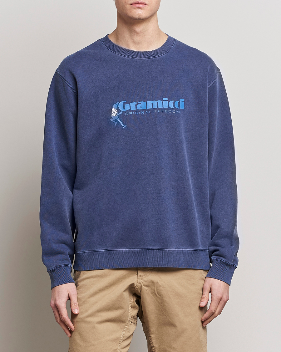 Herr | Gramicci | Gramicci | Dancing Man Sweatshirt Navy Pigment
