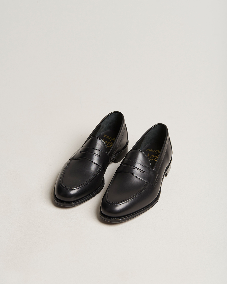 Herr | Handgjorda skor | Loake 1880 | Hornbeam Eco Penny Loafer Black Calf