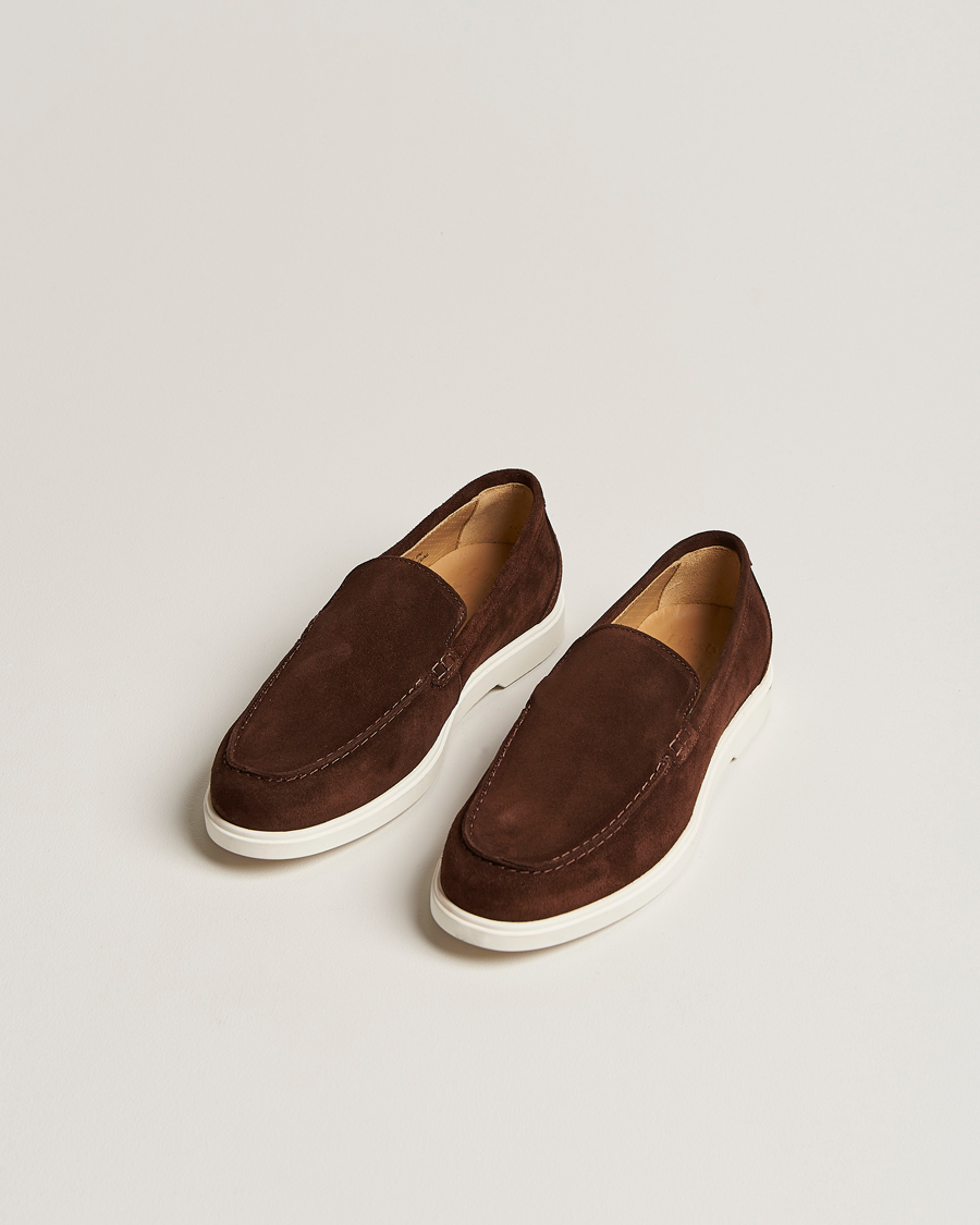 Herr | Handgjorda skor - Skoblockskampanj | Loake 1880 | Tuscany Suede Loafer Chocolate