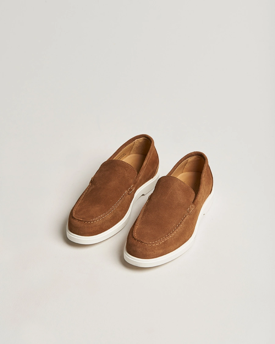 Herr | Skor | Loake 1880 | Tuscany Suede Loafer Chestnut