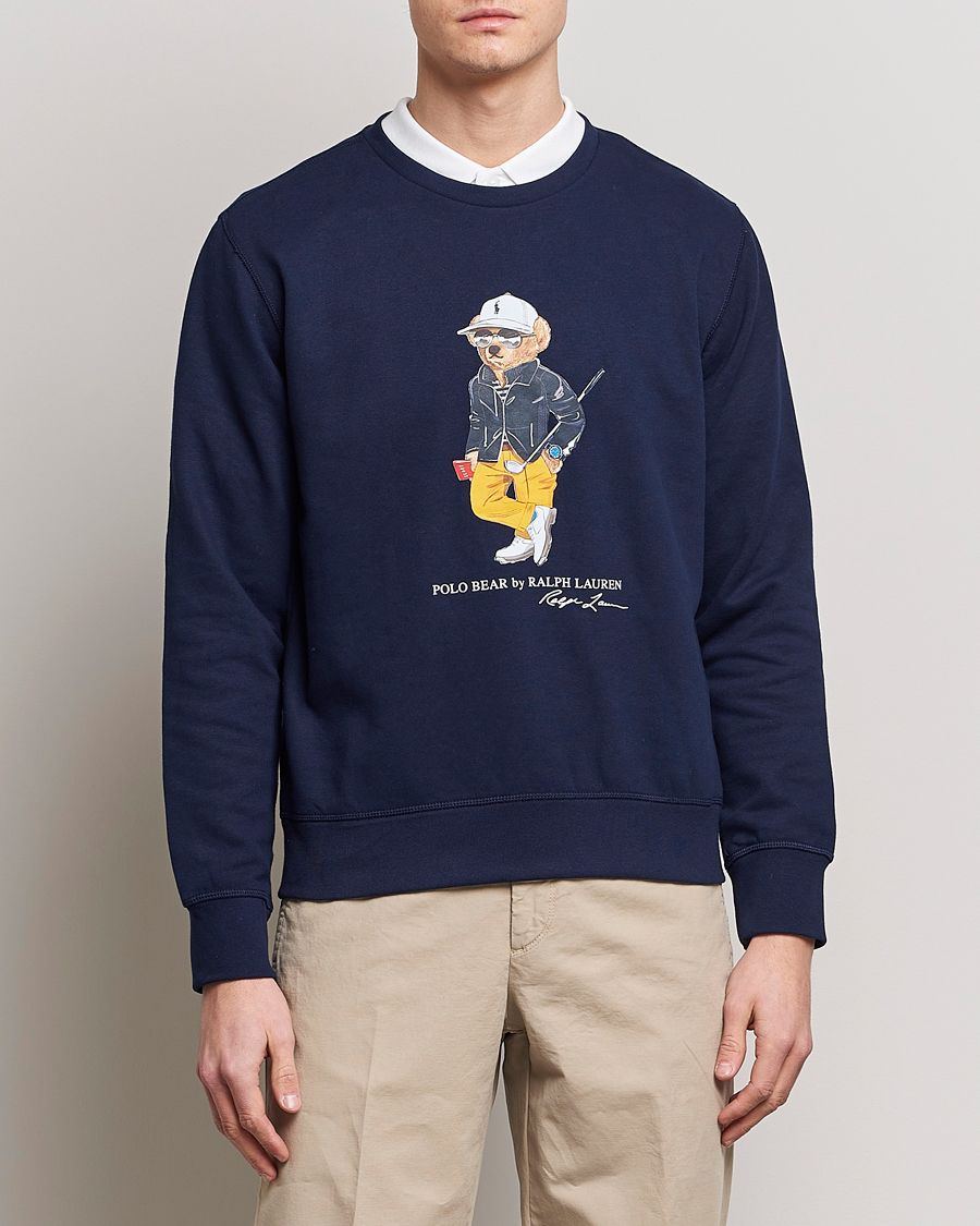 Herr | Golf | Polo Ralph Lauren Golf | Magic Fleece Printed Bear Sweatshirt Navy