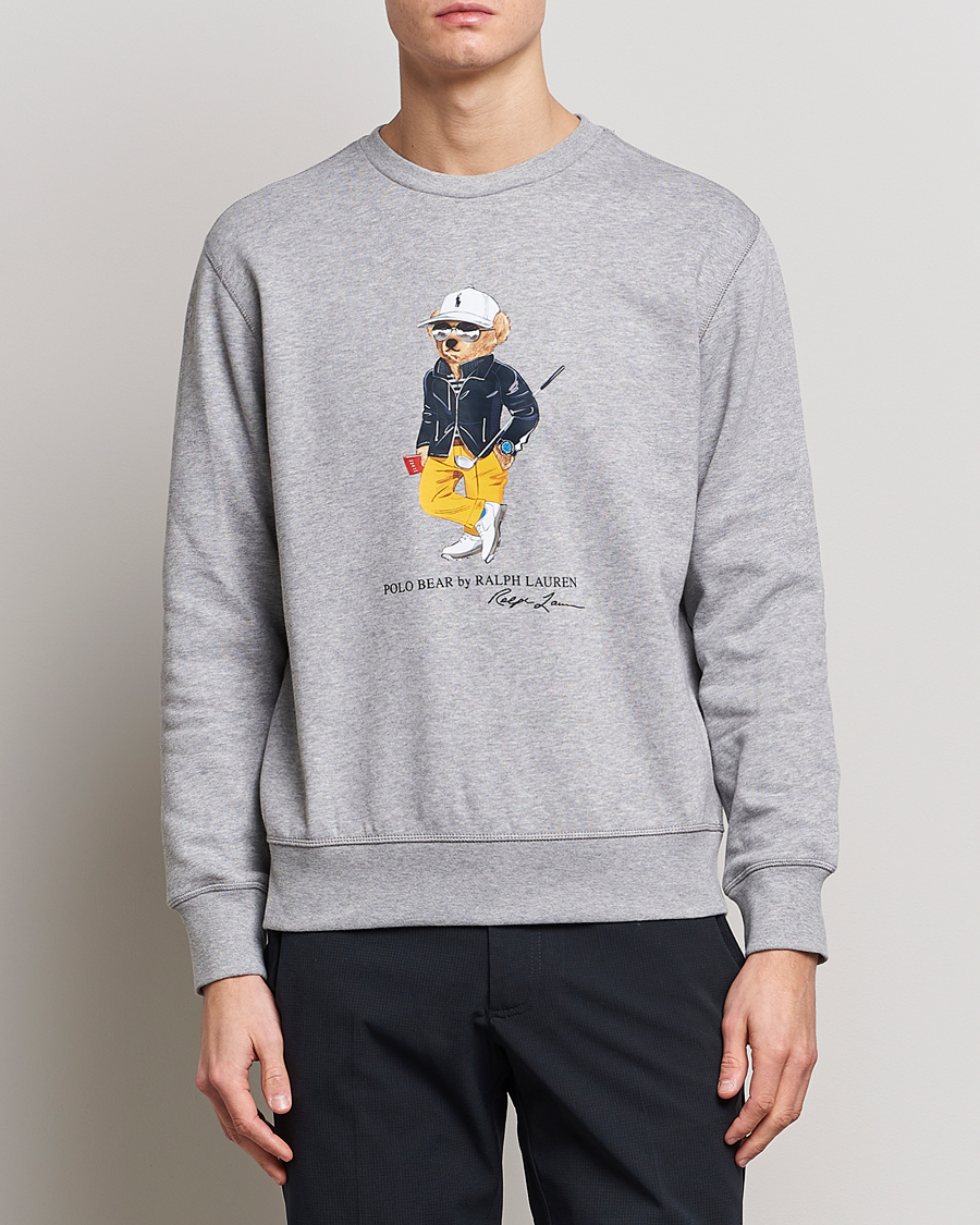 Herr | Polo Ralph Lauren Golf | Polo Ralph Lauren Golf | Magic Fleece Printed Bear Sweatshirt Andover Heather
