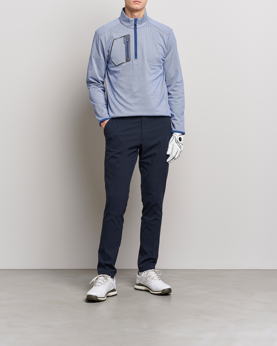 Herr | Tröjor | RLX Ralph Lauren | Luxury Jersey Half Zip Royal Blue