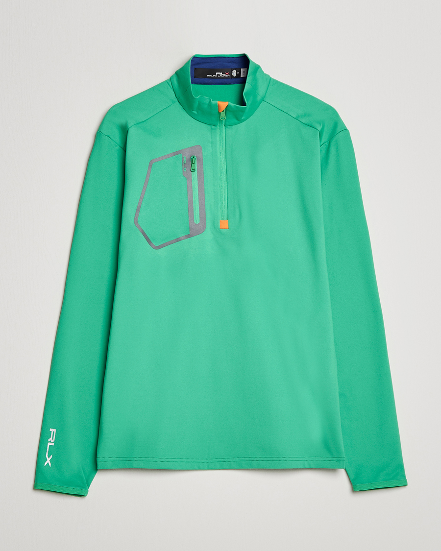 Herr | Tröjor | RLX Ralph Lauren | Luxury Jersey Half Zip Vineyard Green