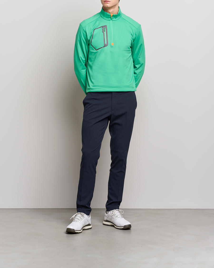 Herr | Tröjor | RLX Ralph Lauren | Luxury Jersey Half Zip Vineyard Green