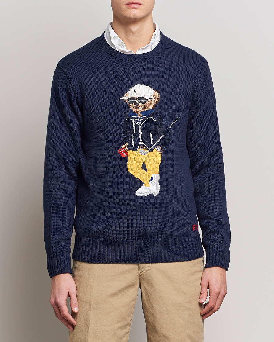 Herr | Tröjor | Polo Ralph Lauren Golf | Cotton Bear Knitted Sweater Refined Navy