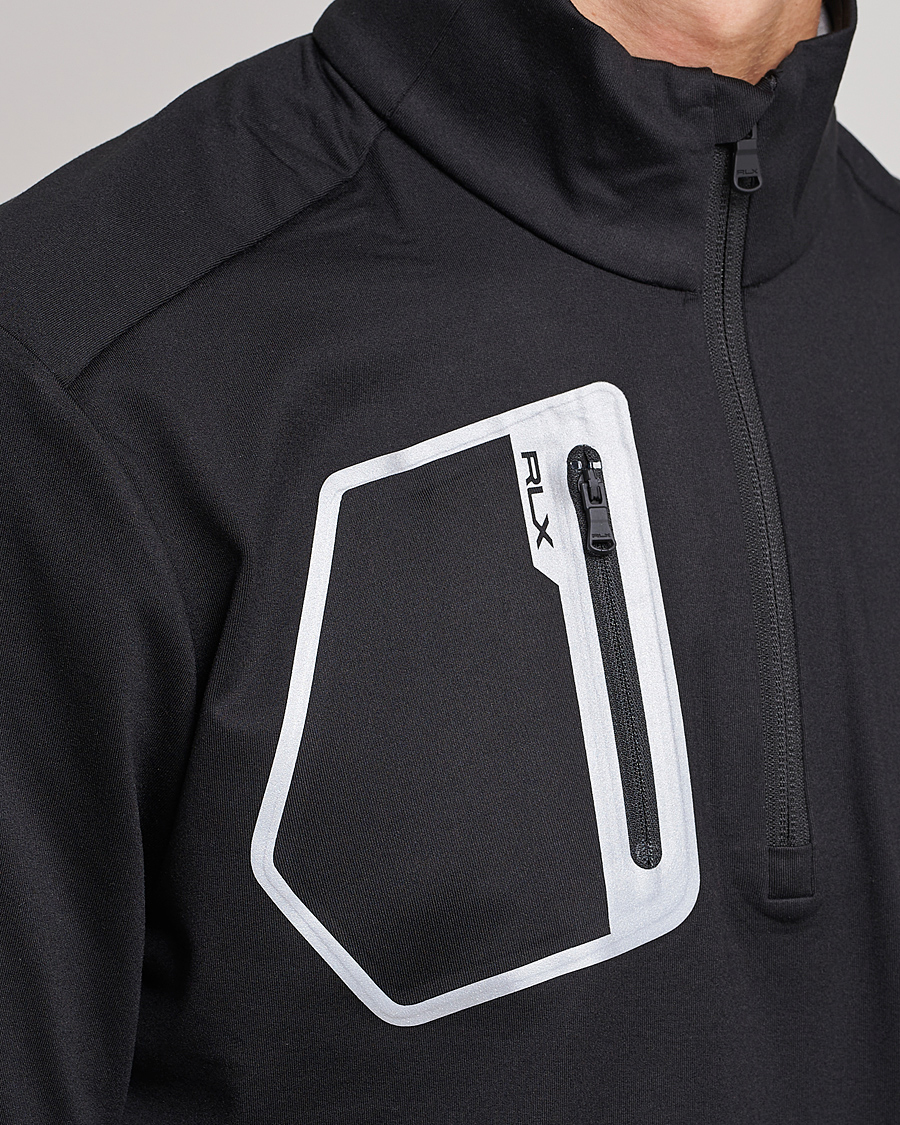 Herr | Tröjor | RLX Ralph Lauren | Luxury Jersey Half Zip Black