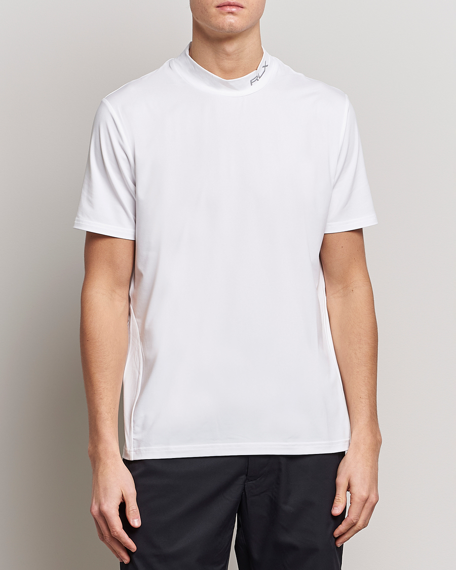 Herr | T-Shirts | RLX Ralph Lauren | Airflow Performance Mock Neck T-Shirt White