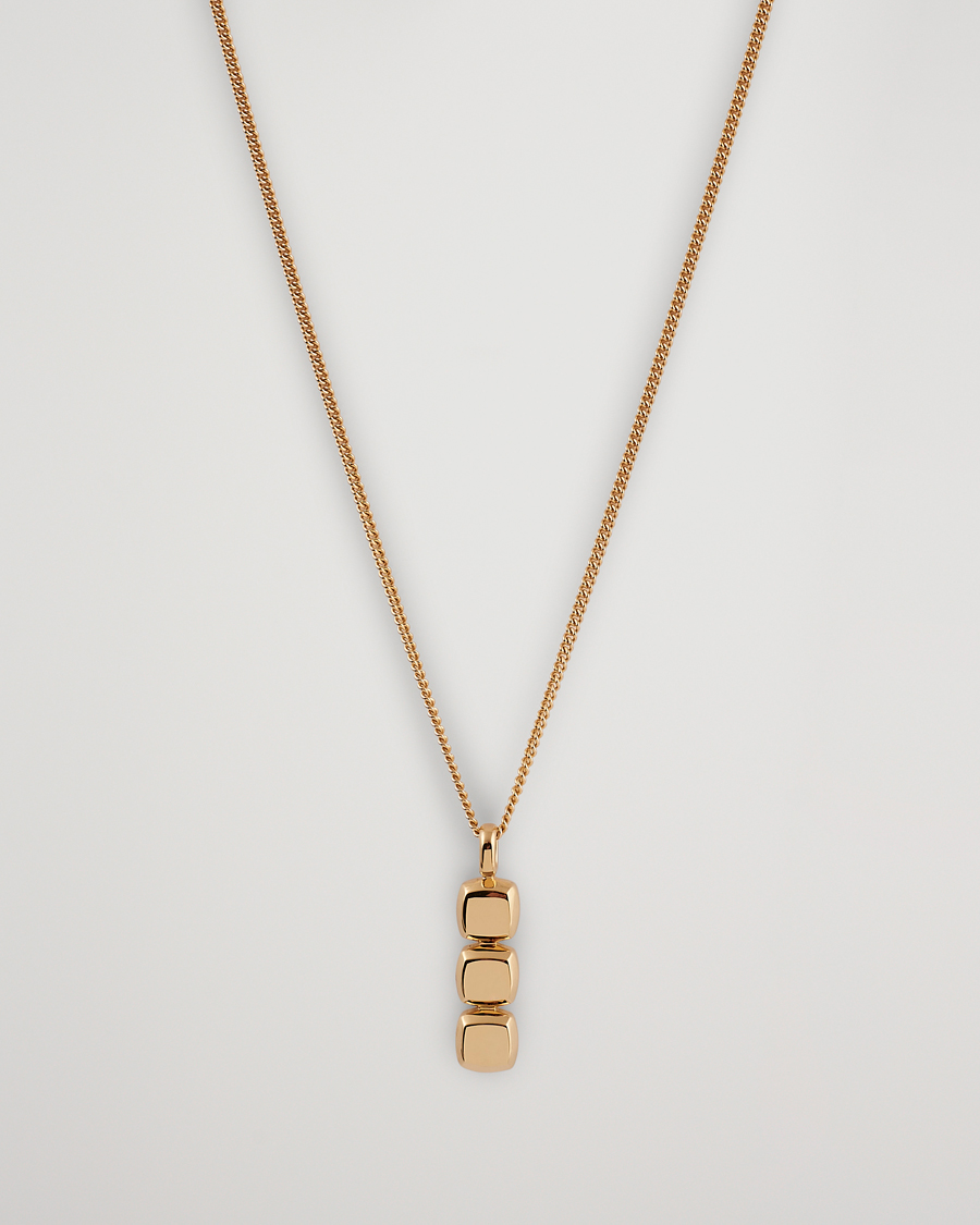 Herr | Tom Wood Mini Cushion Pendant Necklace Gold | Tom Wood | Mini Cushion Pendant Necklace Gold