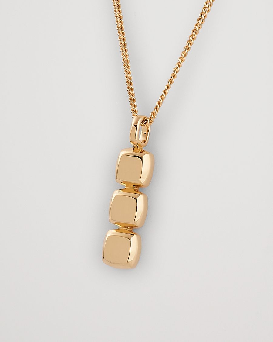 Herr | Tom Wood Mini Cushion Pendant Necklace Gold | Tom Wood | Mini Cushion Pendant Necklace Gold