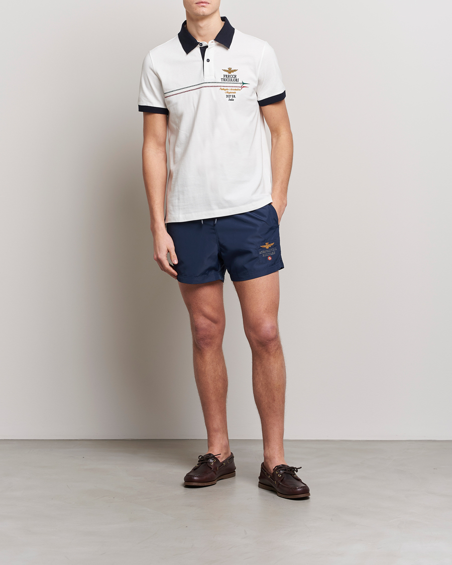 Herr | Badbyxor | Aeronautica Militare | Costume Swim Shorts Navy