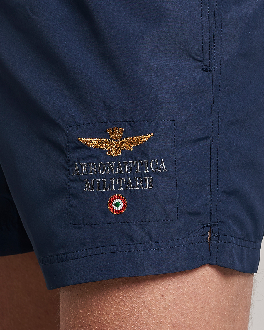 Herr | Badbyxor | Aeronautica Militare | Costume Swim Shorts Navy