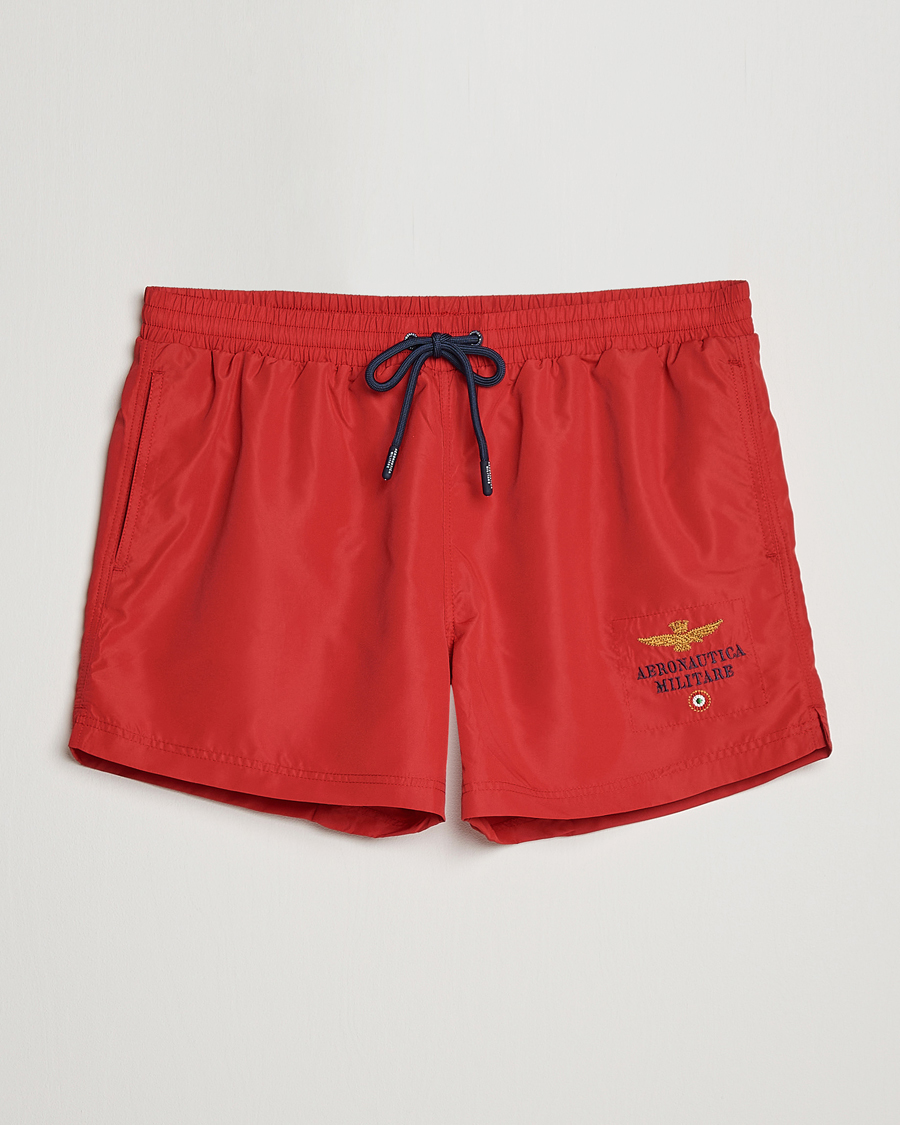 Herr | Badbyxor | Aeronautica Militare | Costume Swim Shorts Red