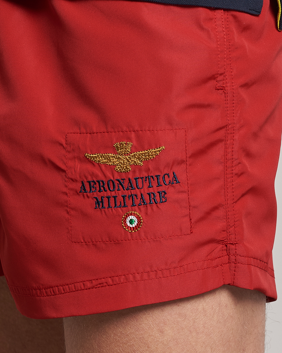 Herr | Badbyxor | Aeronautica Militare | Costume Swim Shorts Red