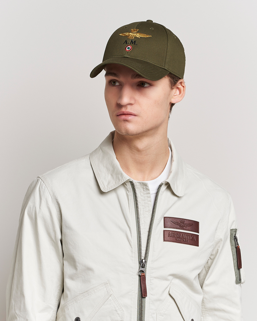Herr | | Aeronautica Militare | Cotton Baseball Cap Green