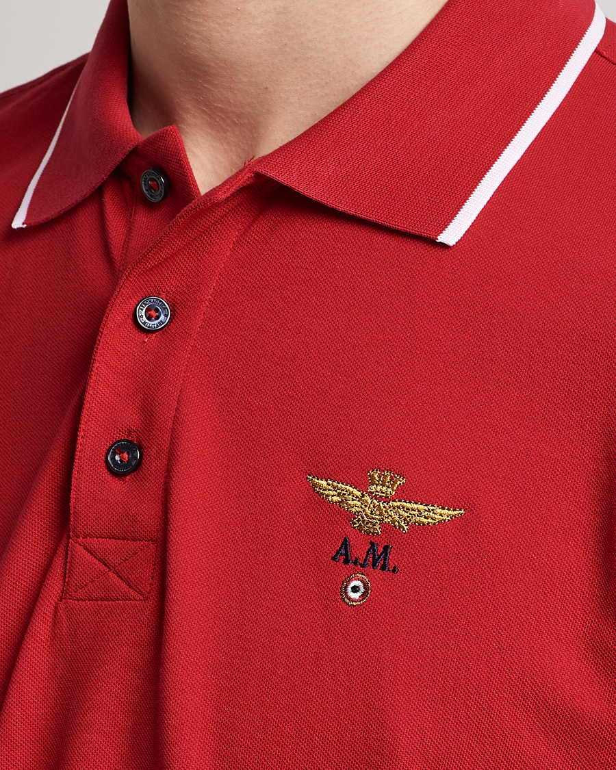 Herr | Pikéer | Aeronautica Militare | Garment Dyed Cotton Polo Red