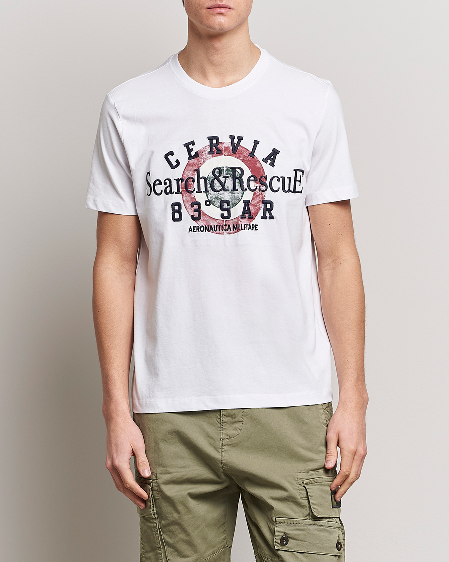 Herr |  | Aeronautica Militare | Cotton T-Shirt Off White