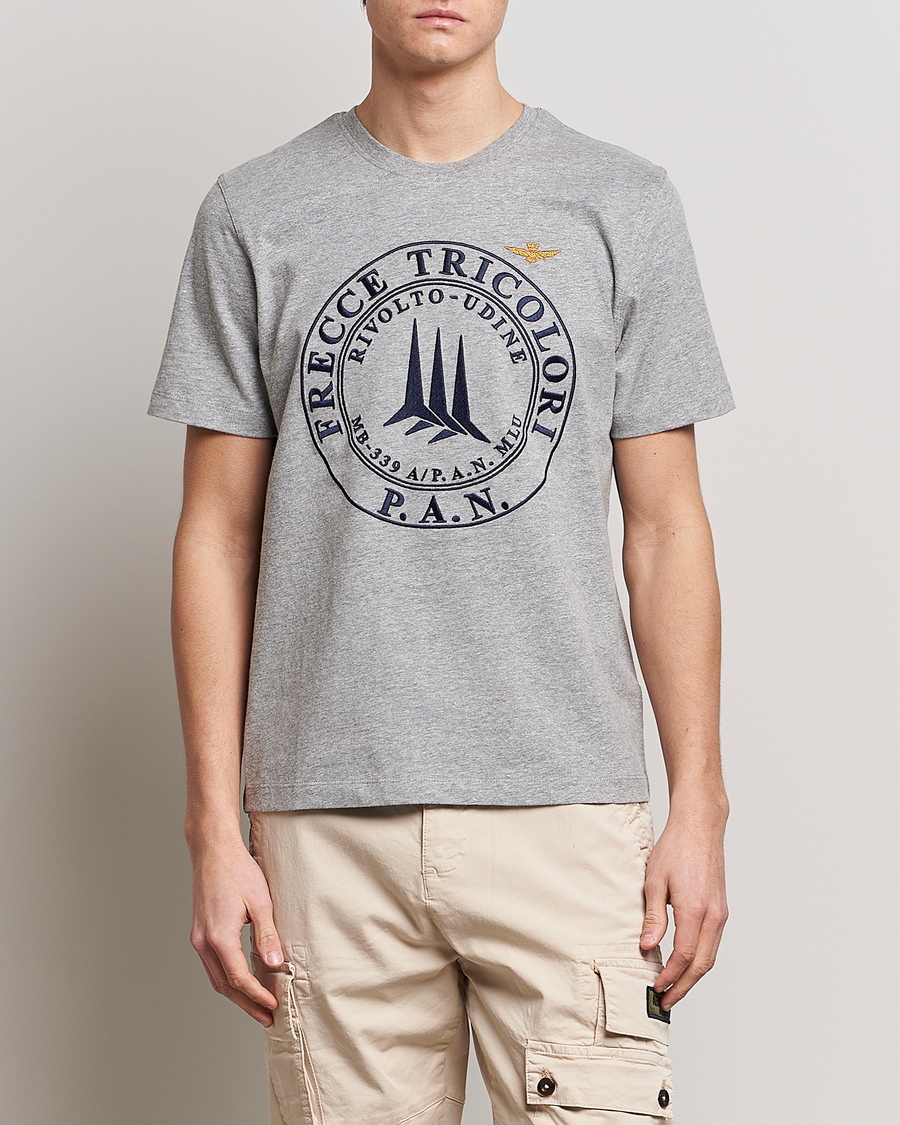 Herr | Aeronautica Militare | Aeronautica Militare | Tricolor T-Shirt Melange Grey