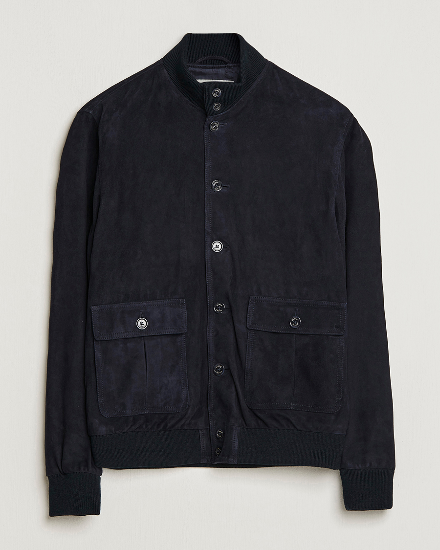 Herr | Jackor | Valstar | Valstarino Suede Jacket Navy