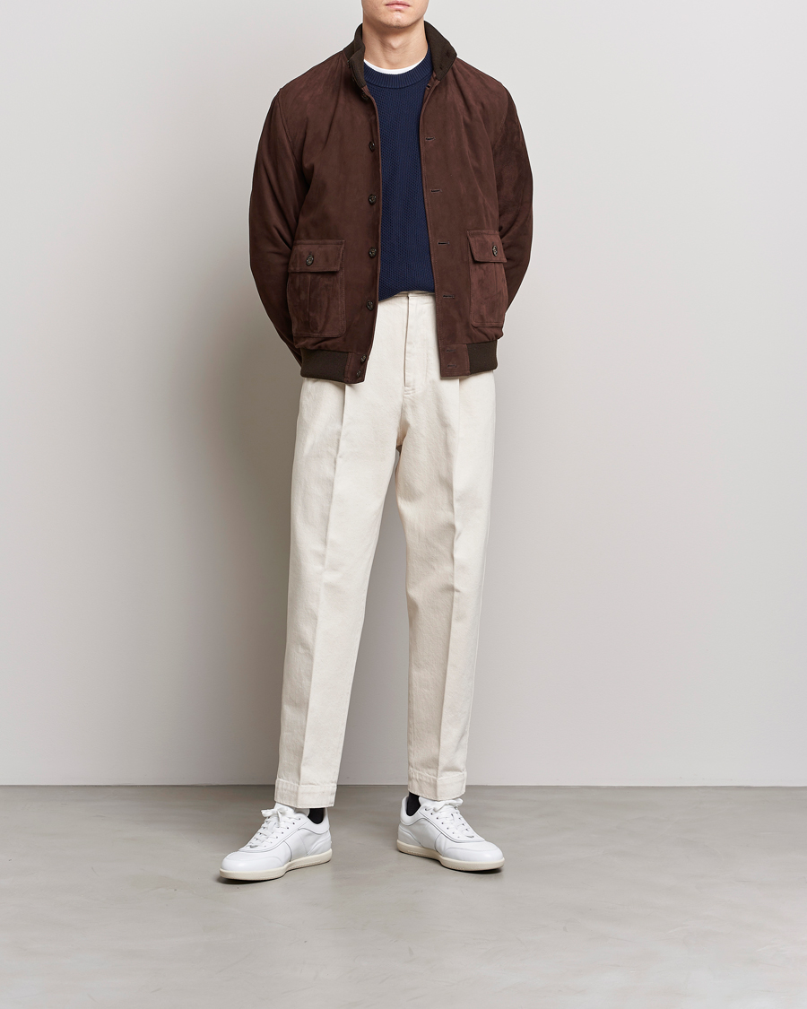 Herr | Jackor | Valstar | Valstarino Suede Jacket Dark Brown