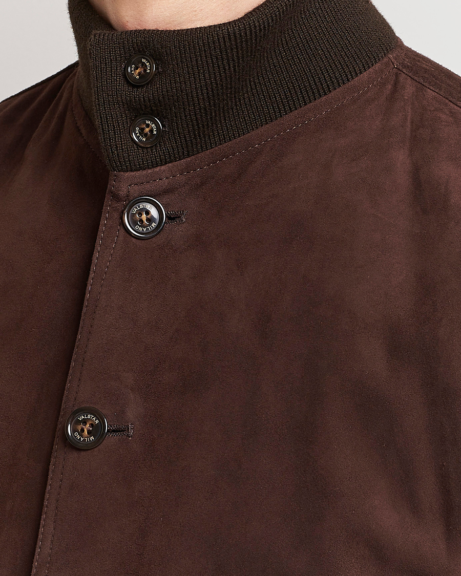 Herr | Jackor | Valstar | Valstarino Suede Jacket Dark Brown