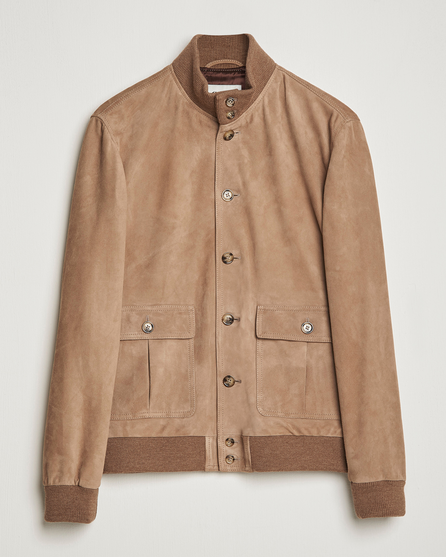 Herr | Jackor | Valstar | Valstarino Suede Jacket Light Beige