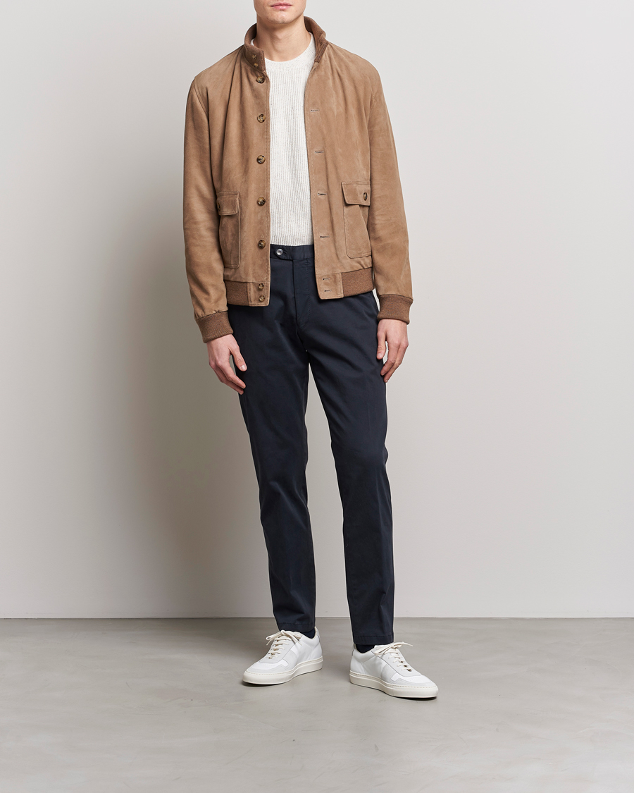 Herr | Jackor | Valstar | Valstarino Suede Jacket Light Beige