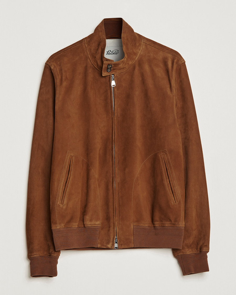 Herr | Jackor | Valstar | Suede Zip Blouson Sandal