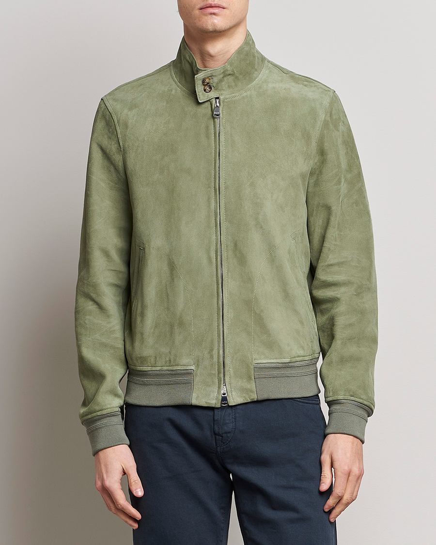 Herr | Jackor | Valstar | Suede Zip Blouson Cardo