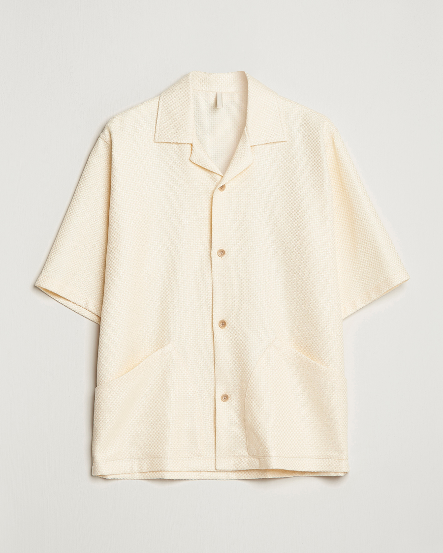 Herr | Skjortor | Sunflower | Coco Short Sleeve Cabana Shirt Off White