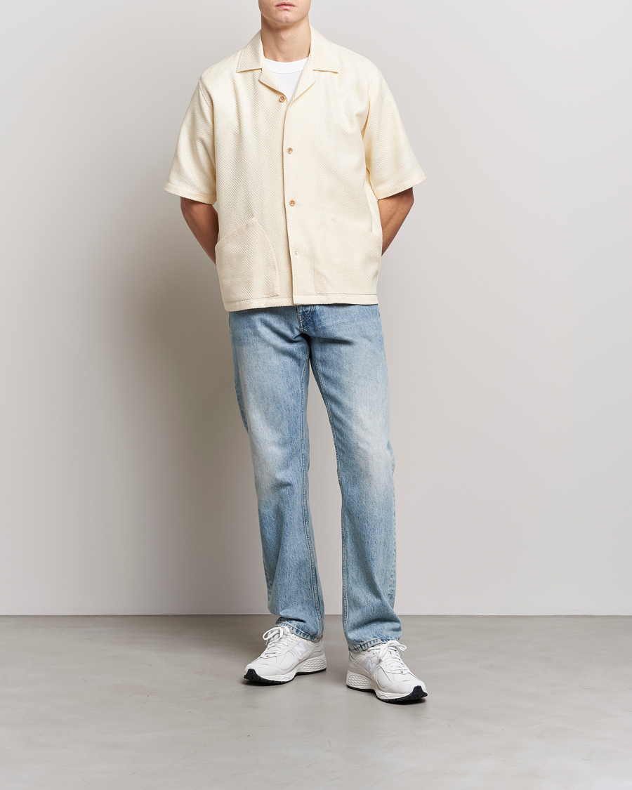 Herr | Skjortor | Sunflower | Coco Short Sleeve Cabana Shirt Off White
