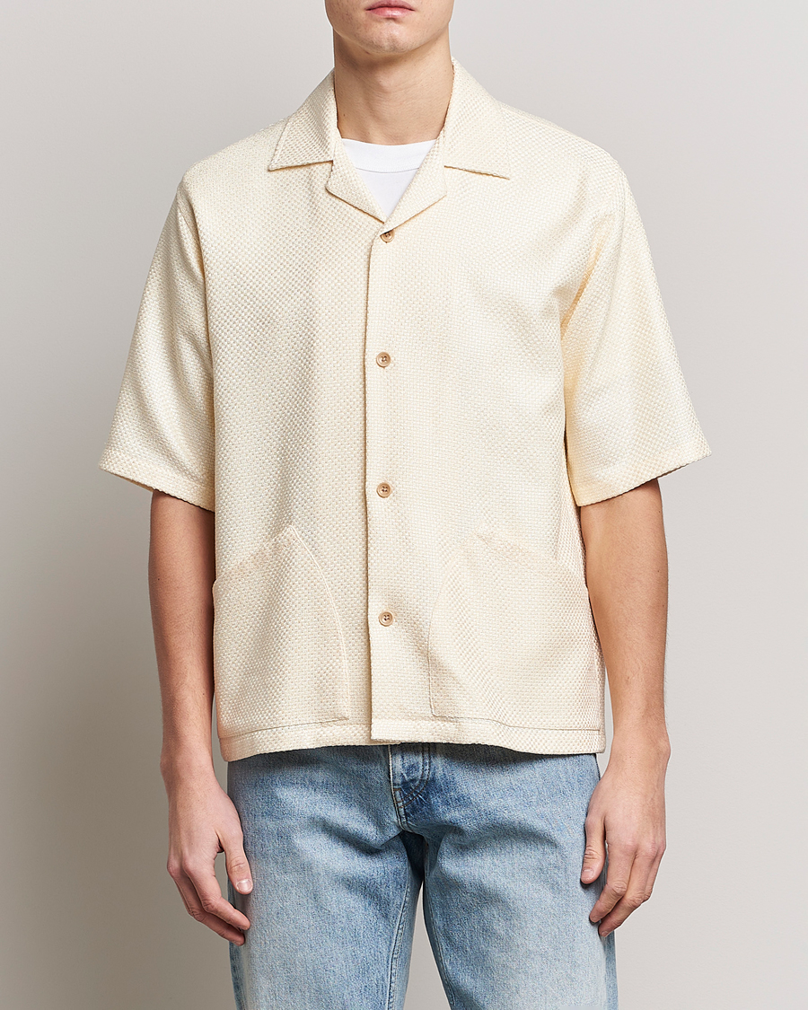 Herr | Skjortor | Sunflower | Coco Short Sleeve Cabana Shirt Off White