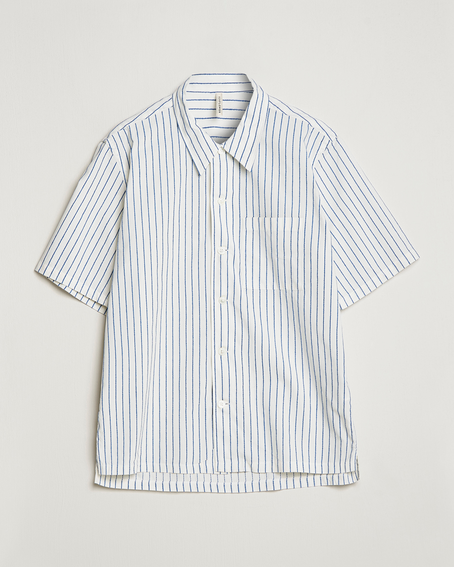 Herr | Skjortor | Sunflower | Spacey Striped Camp Shirt Blue/White