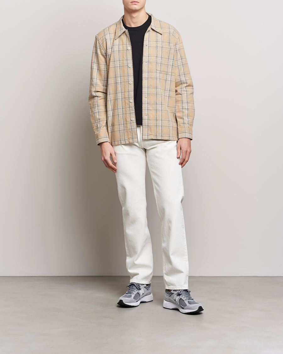 Herr | Skjortor | Sunflower | Spacey Long Sleeve Shirt Khaki Check