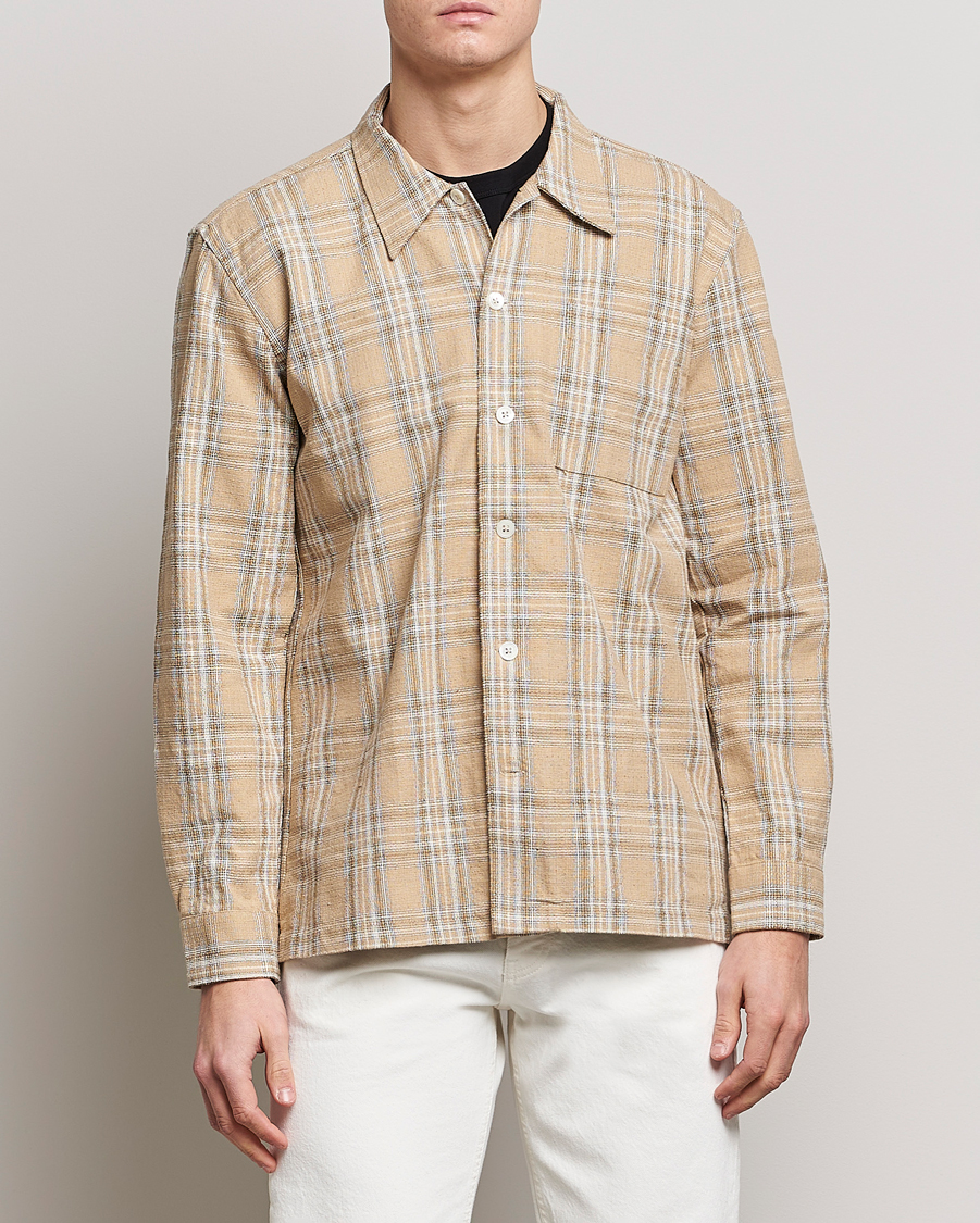 Herr | Skjortor | Sunflower | Spacey Long Sleeve Shirt Khaki Check