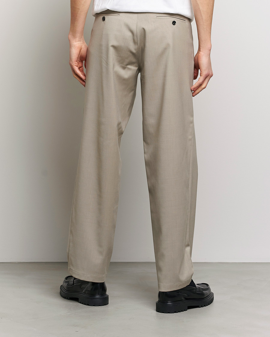 Herr | Byxor | Sunflower | Soft Wool Trousers Khaki