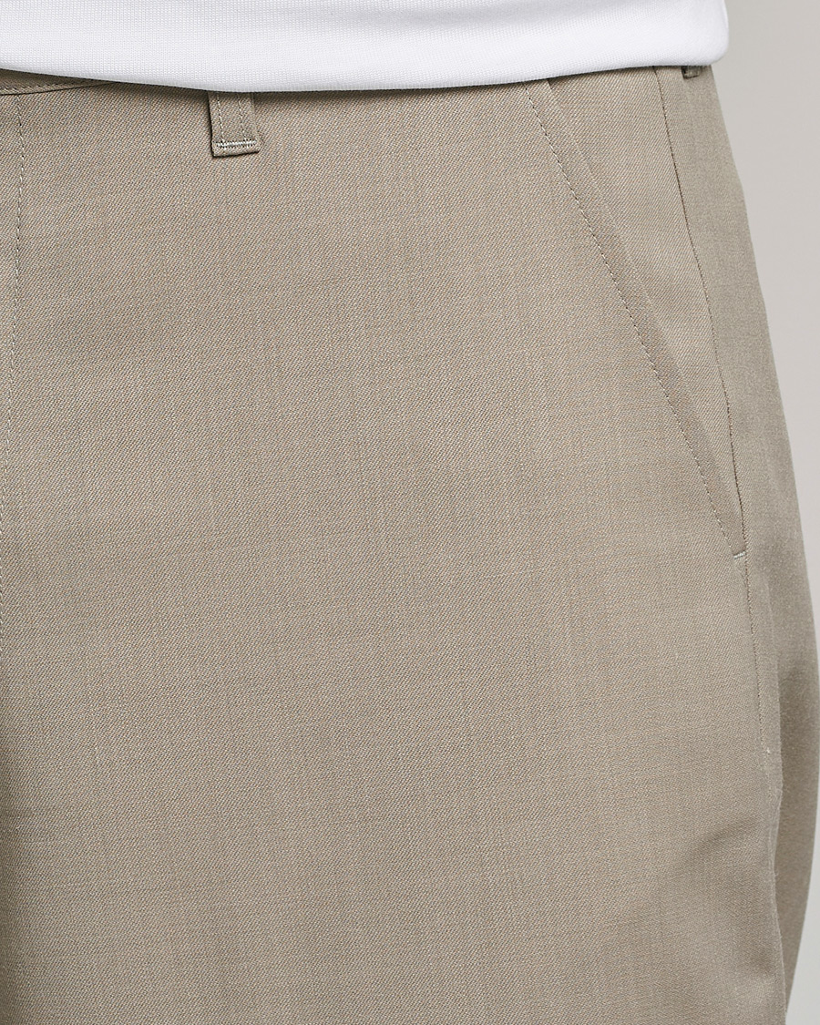 Herr | Byxor | Sunflower | Soft Wool Trousers Khaki