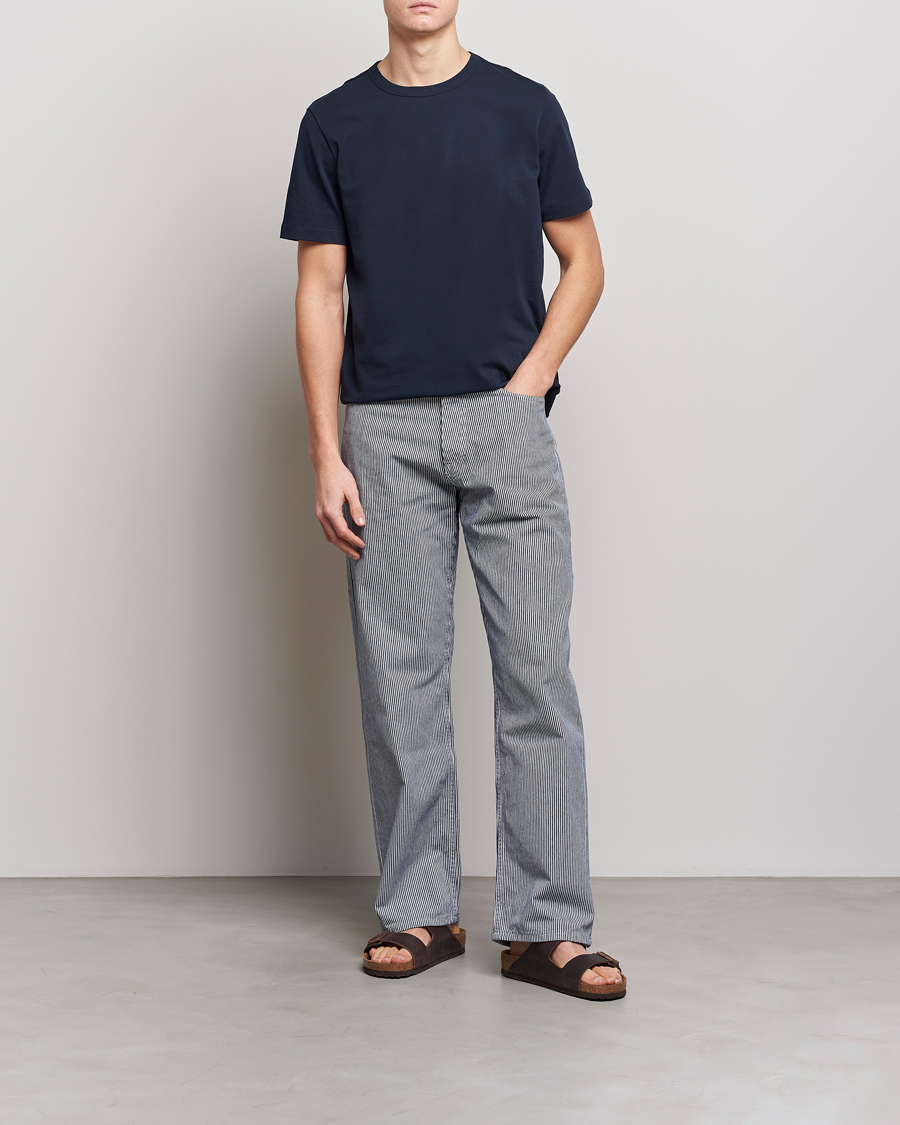 Herr | Byxor | Sunflower | Loose 5-Pocket Pants Hickory Stripe