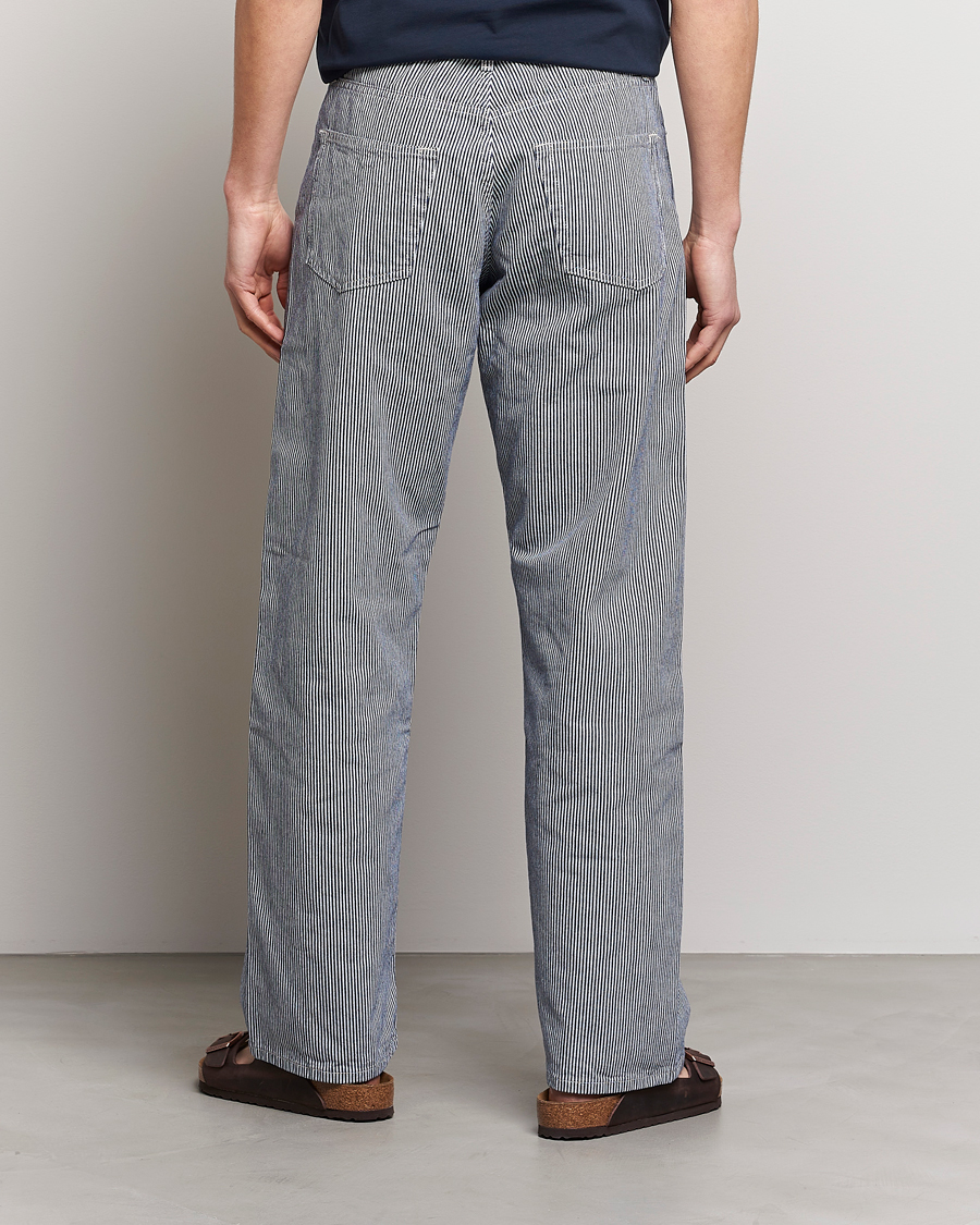 Herr | Byxor | Sunflower | Loose 5-Pocket Pants Hickory Stripe