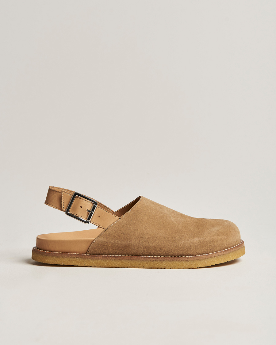 Herr | VINNY's Strapped Mule Sand Suede | VINNY's | Strapped Mule Sand Suede