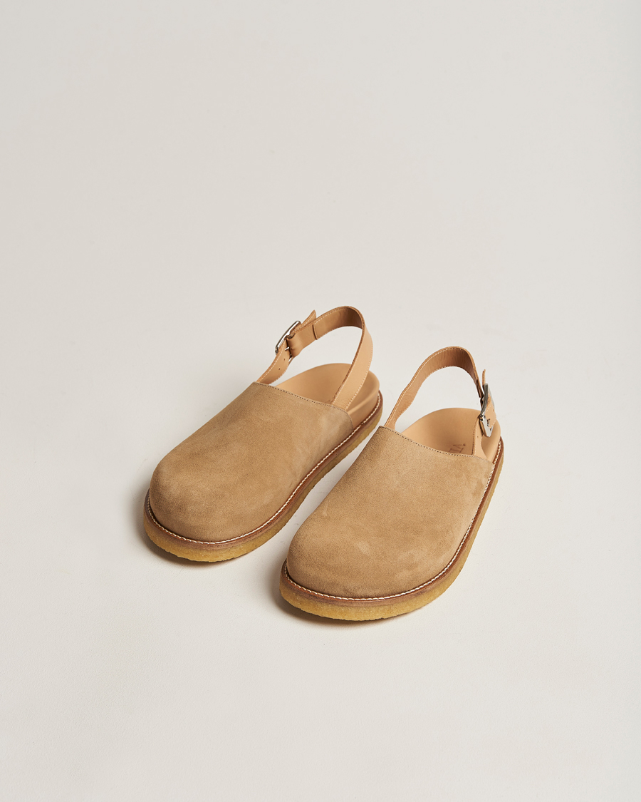 Herr | VINNY's Strapped Mule Sand Suede | VINNY's | Strapped Mule Sand Suede