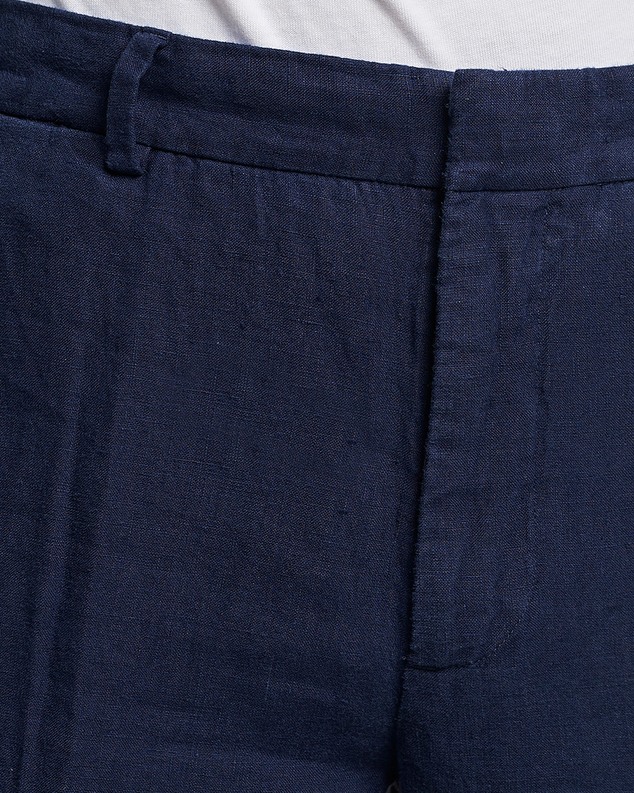 Herr | Byxor | Polo Ralph Lauren | Linen Pleated Trousers Navy