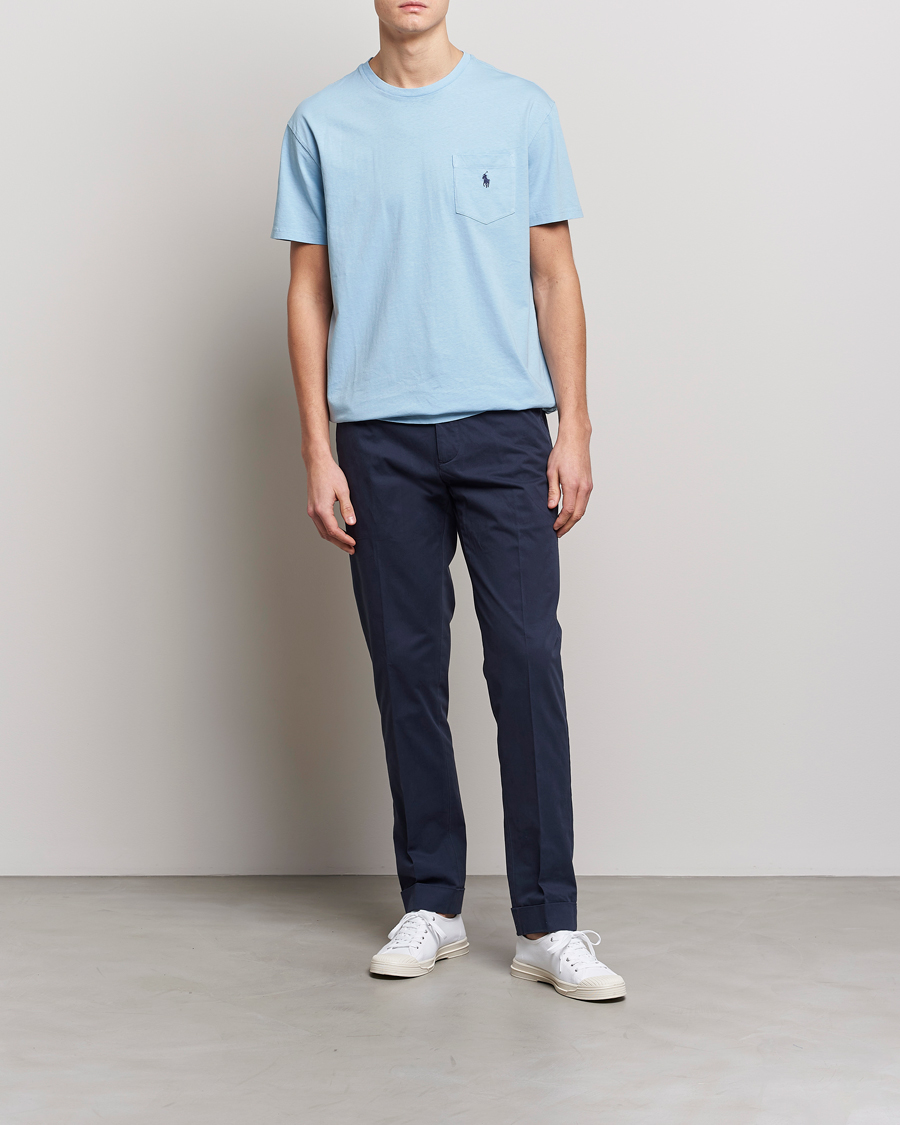 Herr | Byxor | Polo Ralph Lauren | Cotton Stretch Trousers Nautical Ink